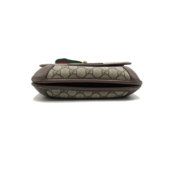 Gucci Supreme Pvc Canvas Leather Brown GG Small Bag Messenger Bag Shoulder Bag - Picture 4 of 6